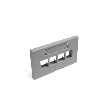 Leviton WALLPLATES PLT FRN 4PT HM GY 49910-HG4